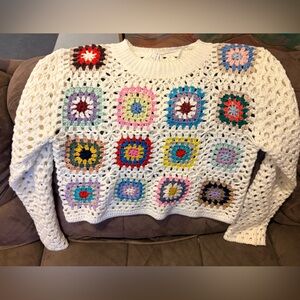 Dreamers Multicolor Crochet Sweater
